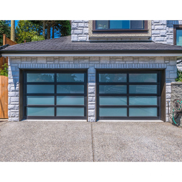 Puertas de garaje de acero de aluminio eléctrico residencial modernos